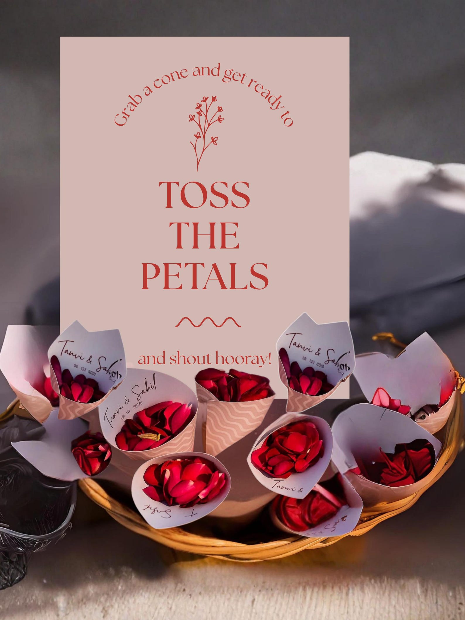 Petal Send Off Minimalist Petal Toss Send off Sign Printable, Newlywed Flower Send off ...