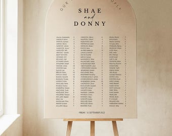 Seating Chart Sign, Entrance Sign, Printed Wedding Sign, Engagement Sign, Personalised I Printed and Delivered