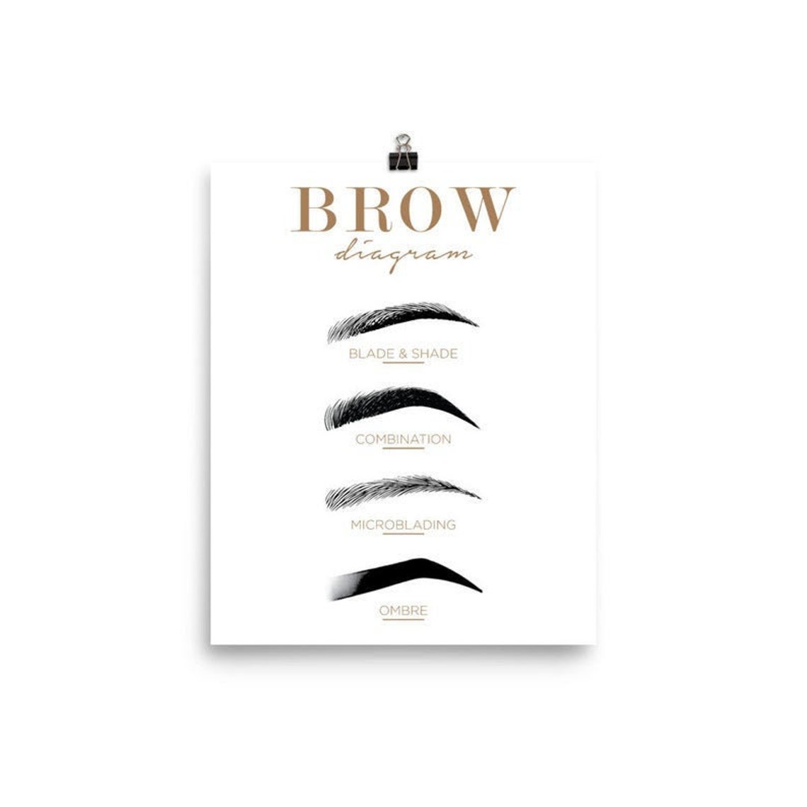 Brow Diagram Eyebrow Cheat Sheet Eyebrow Symbols Printable - Etsy UK