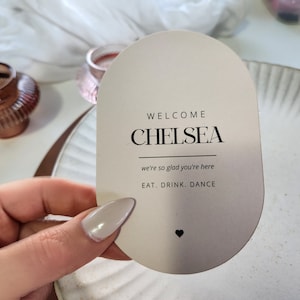 Printed Place Cards, Name Cards Wedding | Place Cards, Oval Pill Shaped| Bridal Shower Place Cards, Christening, Baptism