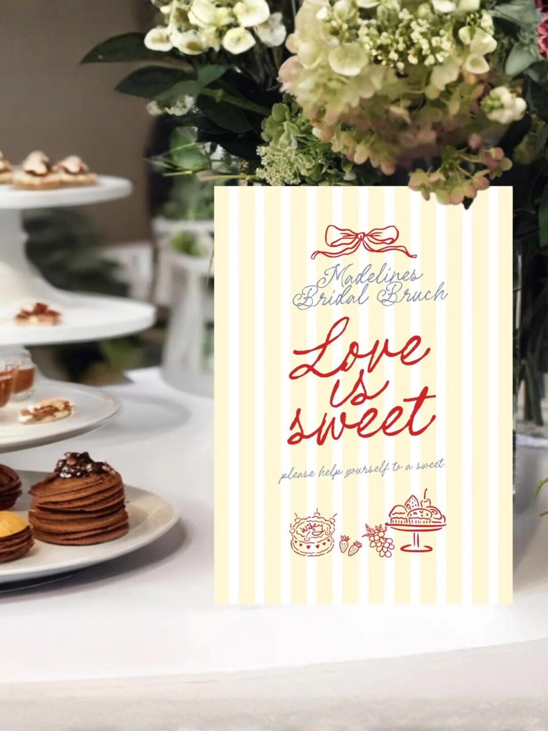Very Sweet Sign Love is Sweet Sign – Dessert Table Sign, Bridal Shower Dessert Bar Sign ...