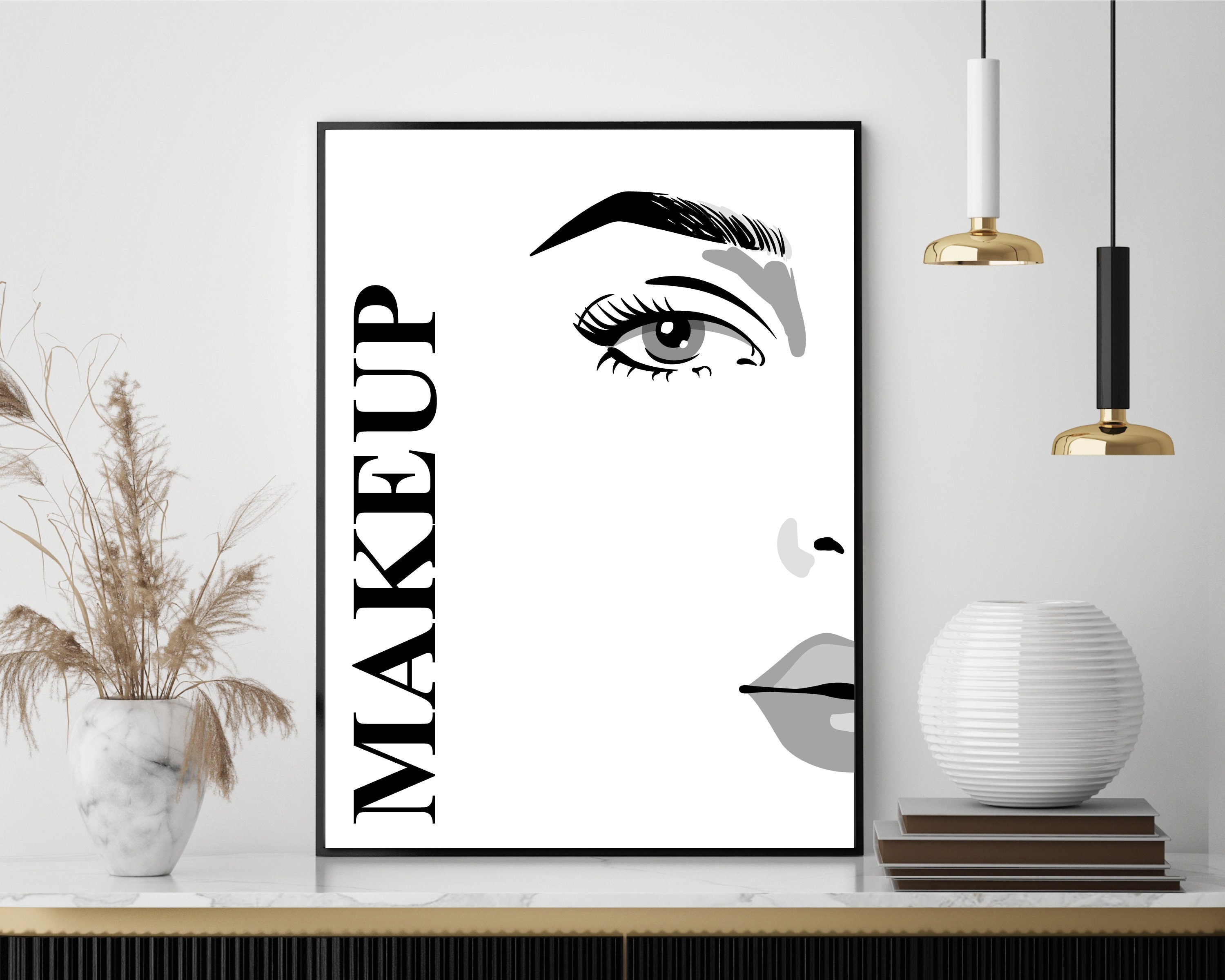 Makeup is Art Printable Poster Makeup Artist Beauty Etsy España