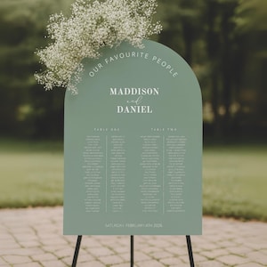 Seating Chart Sign, Entrance Sign, Printed Wedding Sign, Engagement Sign, Personalised I Printed and Delivered