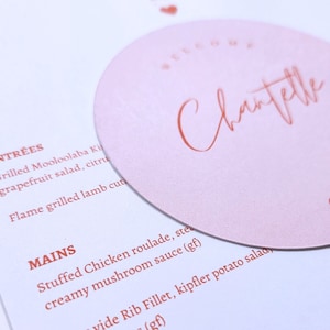 Printed Place Cards, Name Cards Wedding | Place Cards, Round Shaped Place Cards | Bridal Shower Place Cards, Christening, Baptism