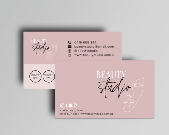 Business Card Template Lash Salon Beauty Business Card Card