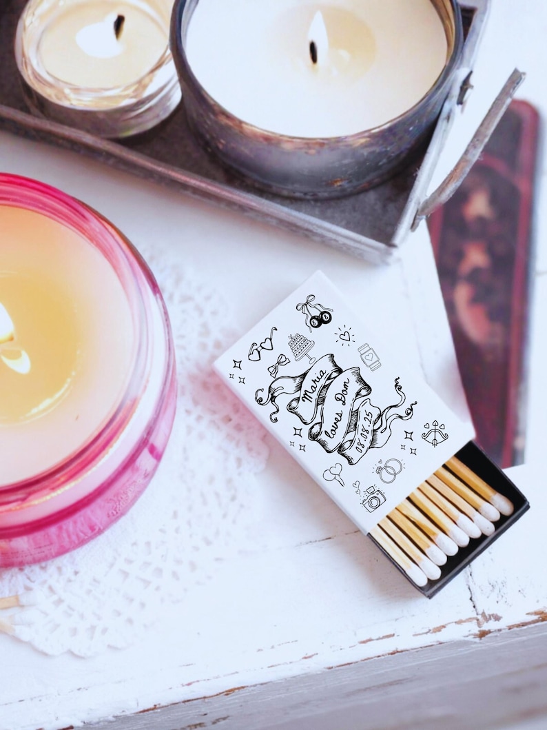 Matchbox Canva Template, Whimsical Illustrated Custom Matchbox Label ...