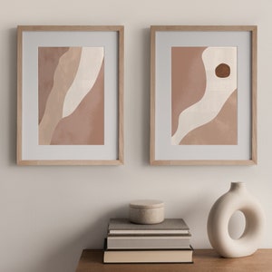Transcendence - Set of 2 Mid Century Modern Art - Boho Home Decor - Boho Inspired Art - Bohemian Design - Abstract Print