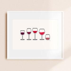 Chic Wein Poster - minimale Bar Dekor - College Dorm Poster - College Student Geschenk