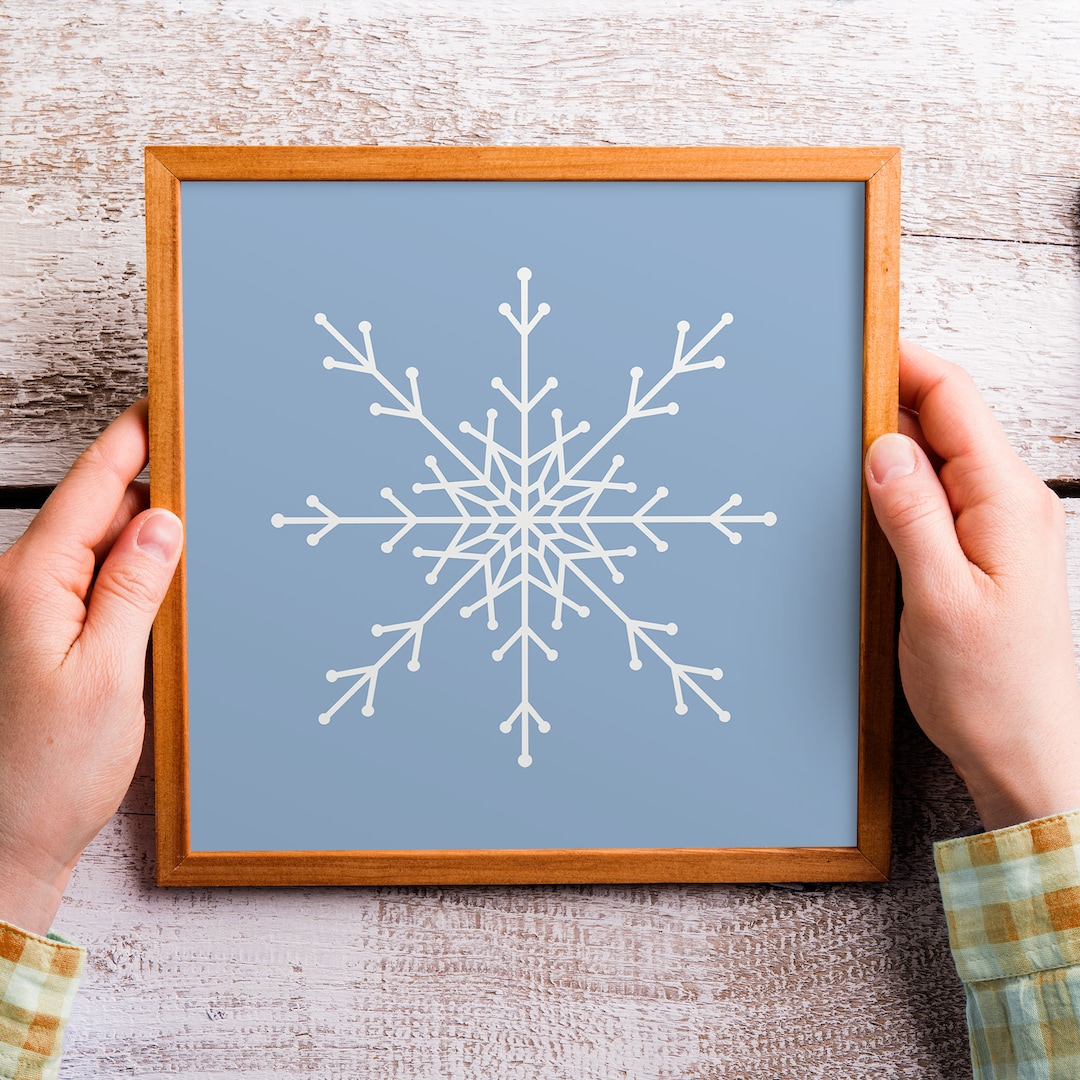 Square Christmas Poster With Snowflake - Holiday Posters - Christmas ...