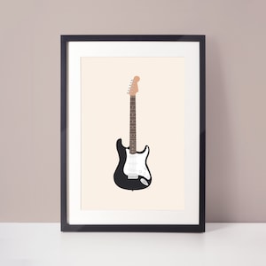 Electric Guitar Poster - Music Art - Music Decor - Gifts for Musical People - Musician Gifts
