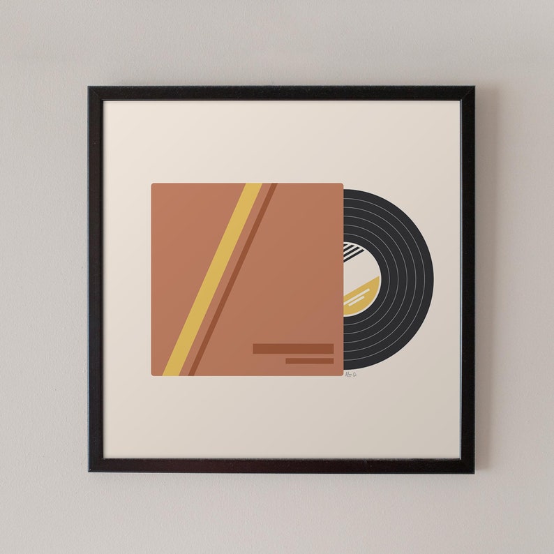 Mid Century Modern Music Decor Vinyl Record Poster Etsy
