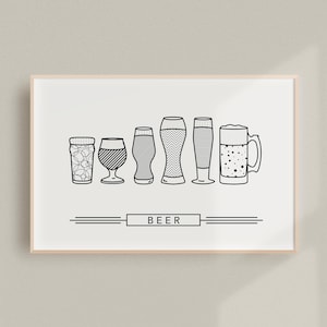 Beer Poster - Bar Decor - College Student Gift - Roommate Gift