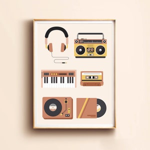 Music Poster - Collage - Gift for Music Lover - Music Themed Art - Music Decoration Gallery - Musical Gifts - Gifts for Musicians