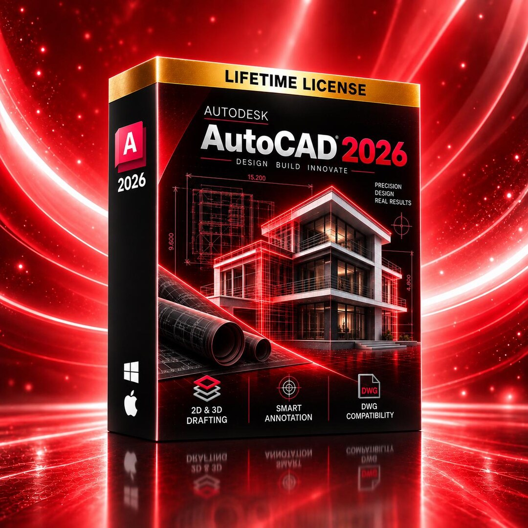 Autocad 2026 CAD Software: 2D Drafting, 3D Design, Technical Drawings ...