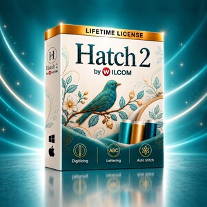 Hatch 2 Embroidery Software: Digitizing, Lettering, Monograms (Digital Download)