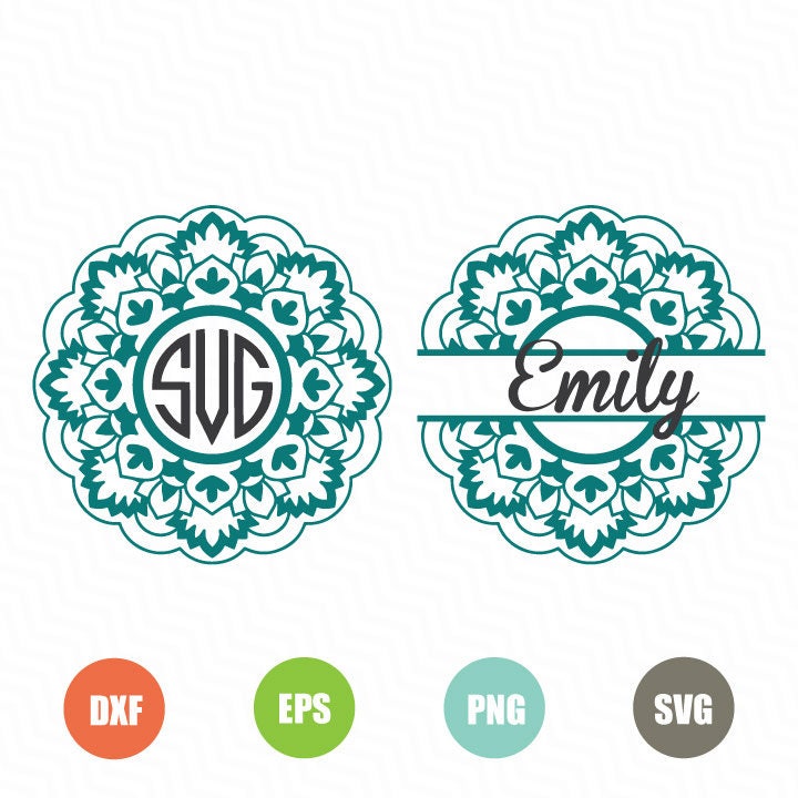 Download Mandala Pack Monogram Split SVG Cut Files 10 ...