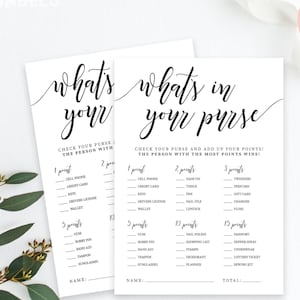 Search Your Purse Game Printable