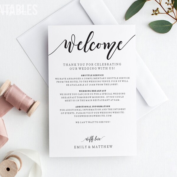 Welcome Bag Tag Etsy