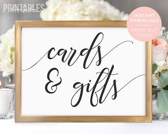 Printable Cards and Gifts Sign | Wedding Sign | Printable Wedding Cards & Gifts Sign | Bridal Shower Sign | PDF Instant Download