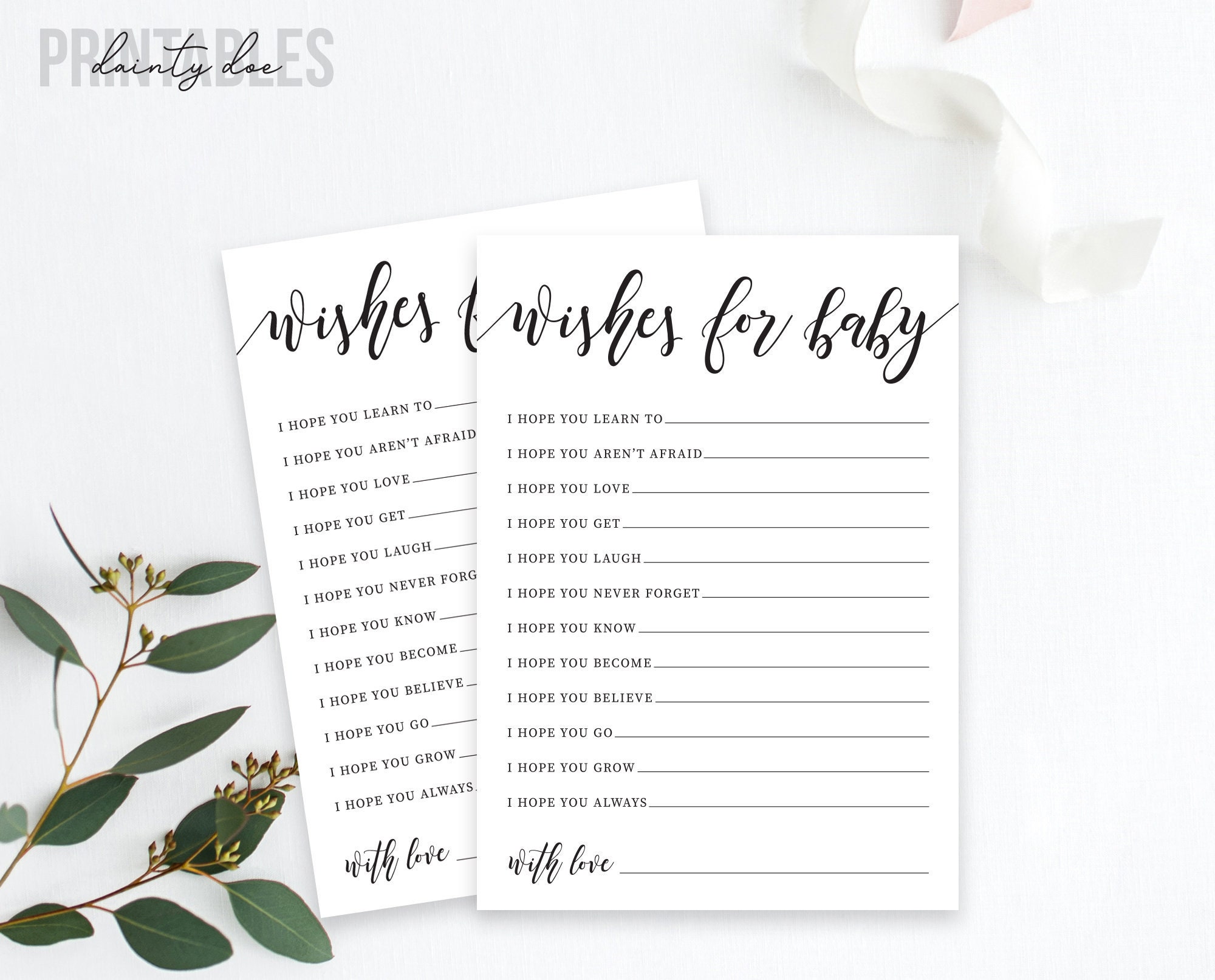 Wishes for Baby Baby Wishes I Hope You... Printable Baby Etsy Canada