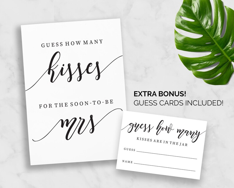 How Several Kisses for the shortly in direction of be mrs Printable Wager How several Kisses Playing cards Indicator Bridal Shower Hens Bachelorette Prompt Obtain photograph relating to Guess How Many Kisses for the Soon to Be Mrs Free Printable named How Quite a few Kisses for the before long in direction of be mrs Printable Wager How a lot of Kisses Playing cards Signal Bridal Shower Hens Bachelorette Fast Obtain