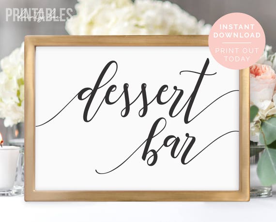 Printable Dessert Bar Sign Dessert Table Sign Dessert | Etsy