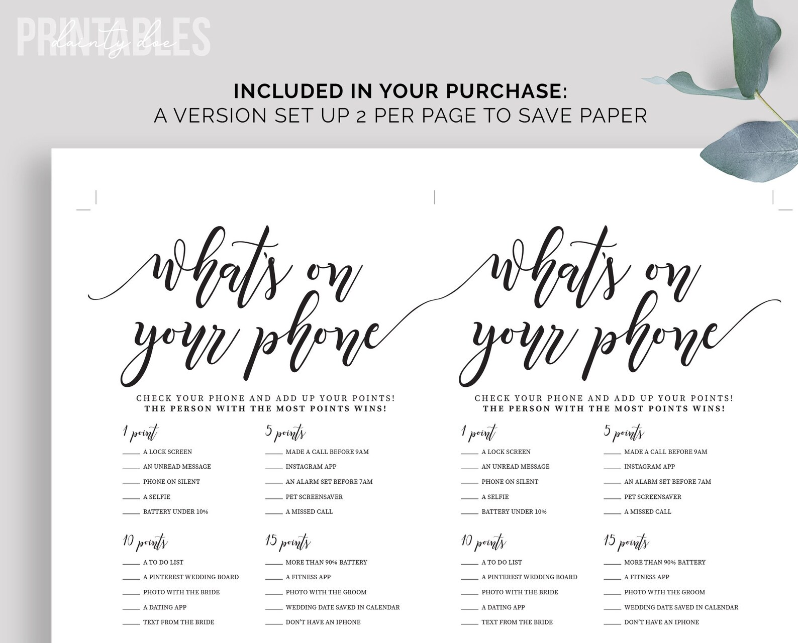 Whats on Your Phone Game Printable Phone Search Game - Etsy