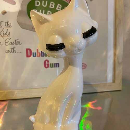 Vintage Kitsch Eyelash Siamese Kitty Cat Ornament Etsy UK