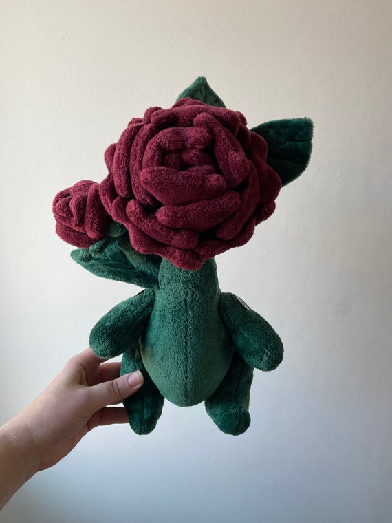 Deep Red Duo Rose Flora Folk Doll