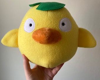 Medium ootori-Sama bird plushie with leaf - spirited away