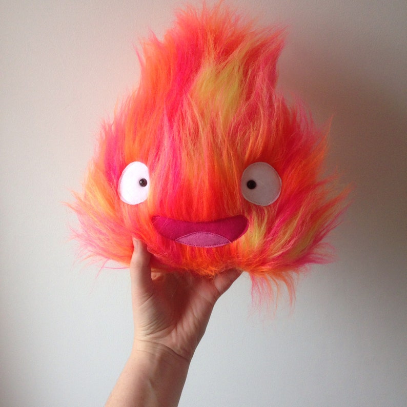 medium happy calcifer plushie howls moving castle image 3