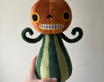 Enoch pumpkin art doll from over the garden wall - made to order.