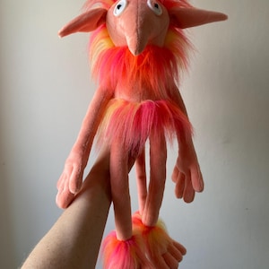 Firey goblin art doll - made to order.
