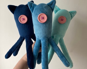Blue coraline squid/octopus plushie from Coraline