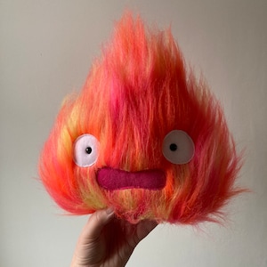 medium worried calcifer plushie - howls moving castle