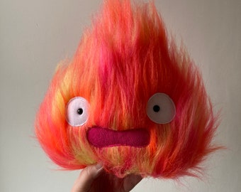 medium worried calcifer plushie - howls moving castle