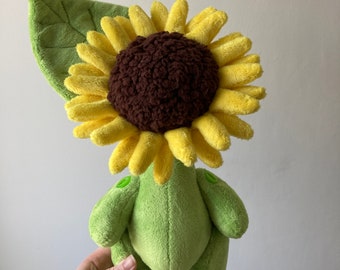 Bright sunflower flora folk doll