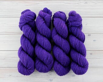 Hand dyed possum yarn // "Arcane" // New Zealand possum // non-superwash merino wool // DK // 8-ply // knitting // crochet