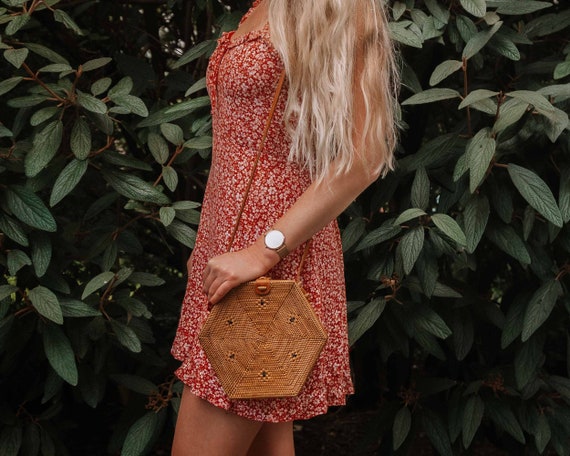 Straw boho bag sale