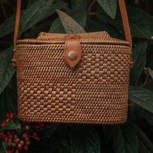 Rattan Bag, Basket Purse, Straw Bag, Wicker Purse, Basket Bag, Crossbody Bag, Wicker Bag, Rattan Purse, Straw Purse, Mothers Day Gift image 4