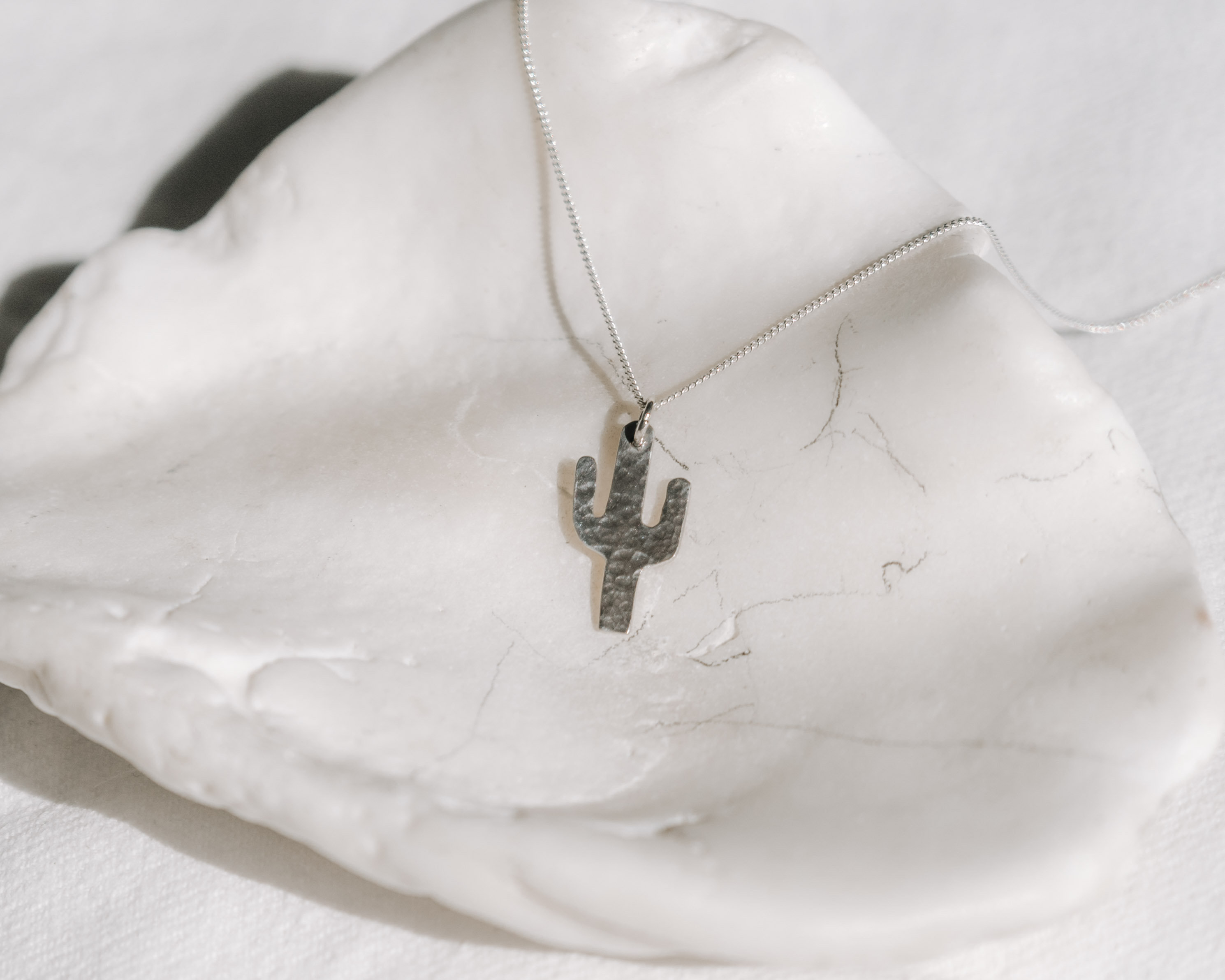 Sterling silver cactus necklace deals