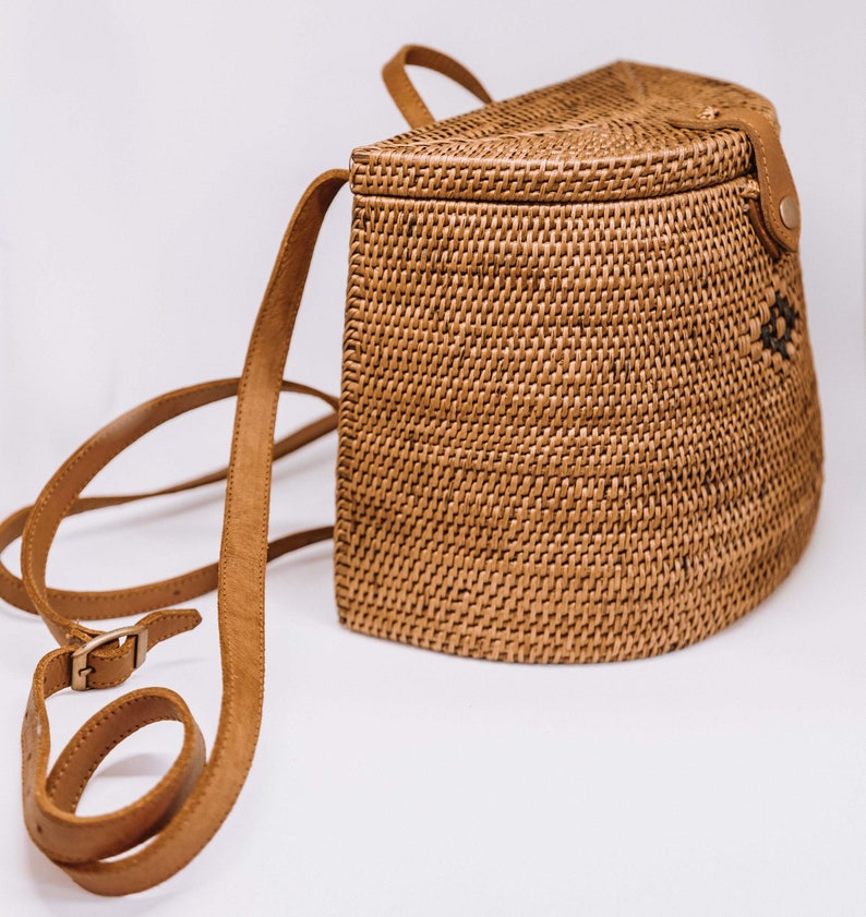 straw mini backpack