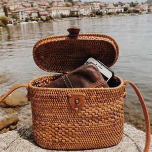 Rattan Bag, Basket Purse, Straw Bag, Wicker Purse, Basket Bag, Crossbody Bag, Wicker Bag, Rattan Purse, Straw Purse, Mothers Day Gift image 3