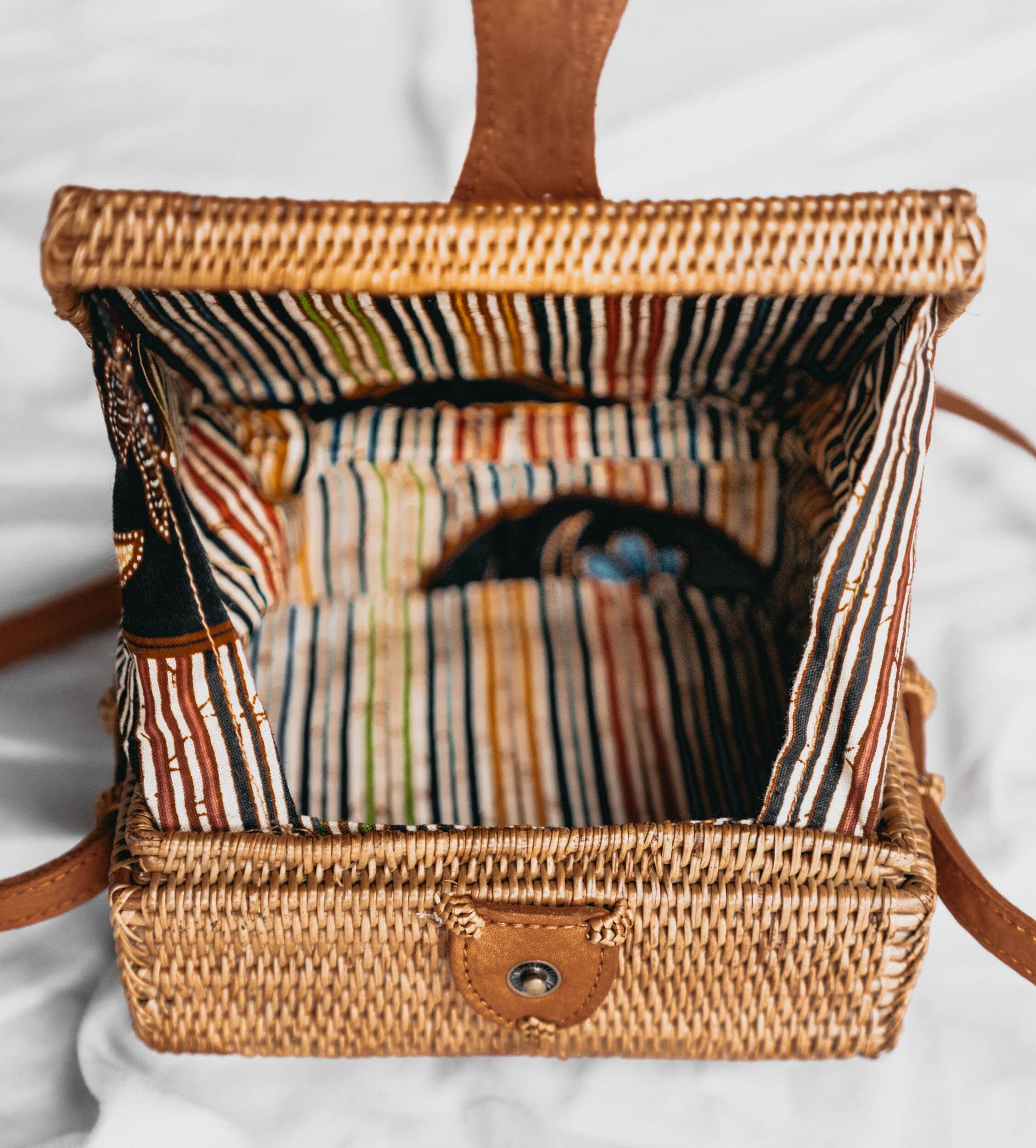 Rattan crossbody bag sale