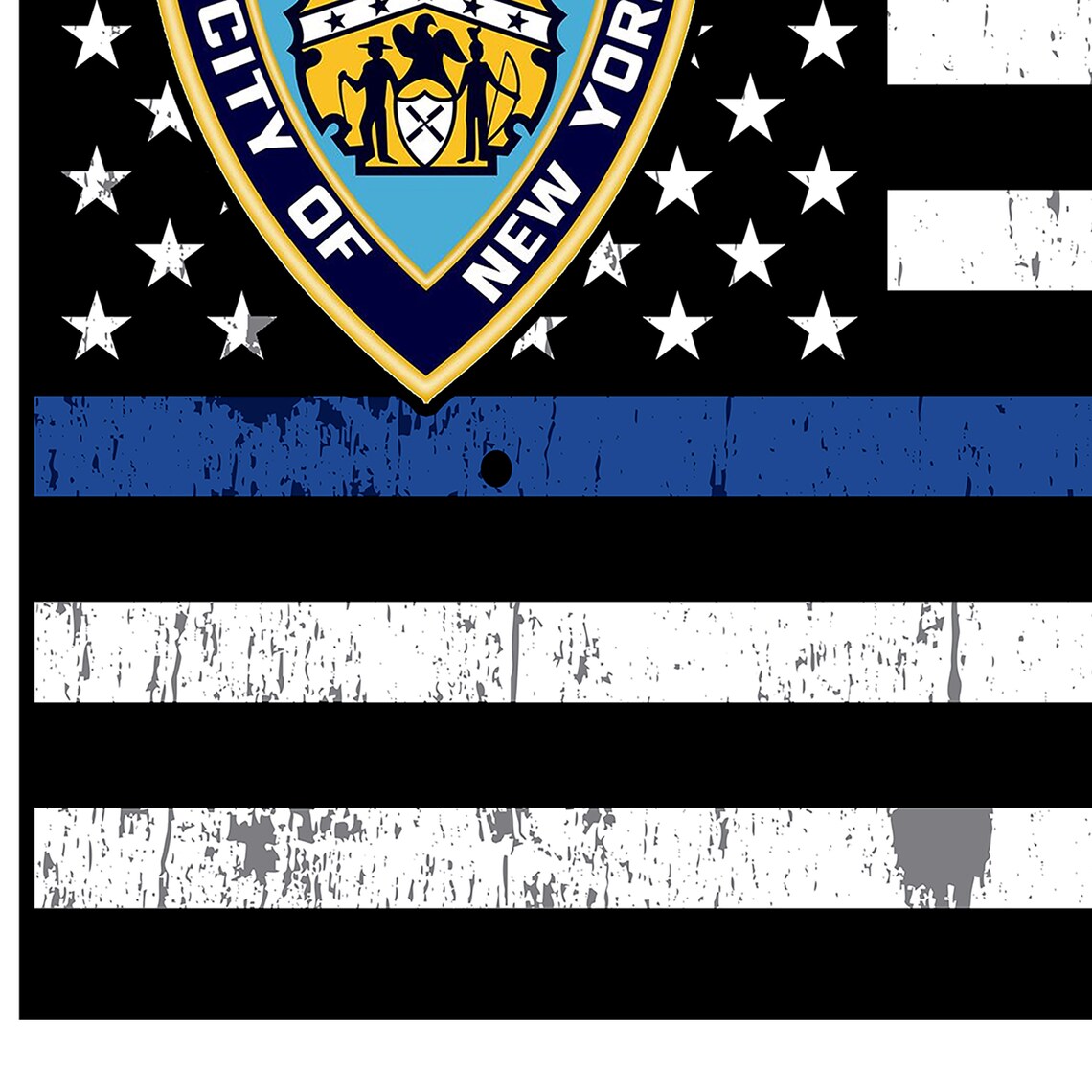 New York City Police Waterproof flag Sticker various sizes Etsy