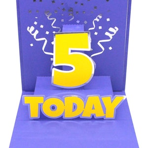 Carte d’anniversaire pop up personnalisable avec des numéros fabriqués à la main au Royaume-Uni image 1