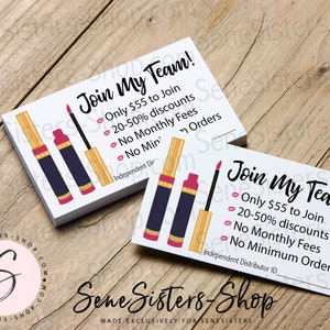 Join my Team | Lipsense Business Cards | Lipsense Lipstick | Printable Marketing Cards | Instant Digital Download to Print | Senegence