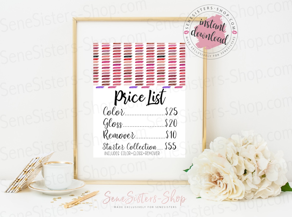 Lipsense Lipstick Lip Color Chart Swatches Price List Lipsense 50 Color ...