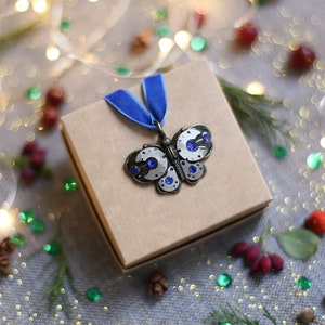 Steampunk Butterfly Choker: Velvet Ribbon Necklace