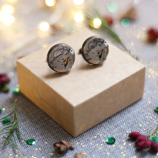 Steampunk cufflinks Steampunk Wedding Cuff Links gift for him Steam punk Men Accessories Cuff Links & Tie Clips accessories Jewellery Mens